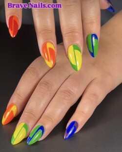 Funky Gel X con manicura rusa