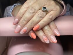 Builder gel with nail art